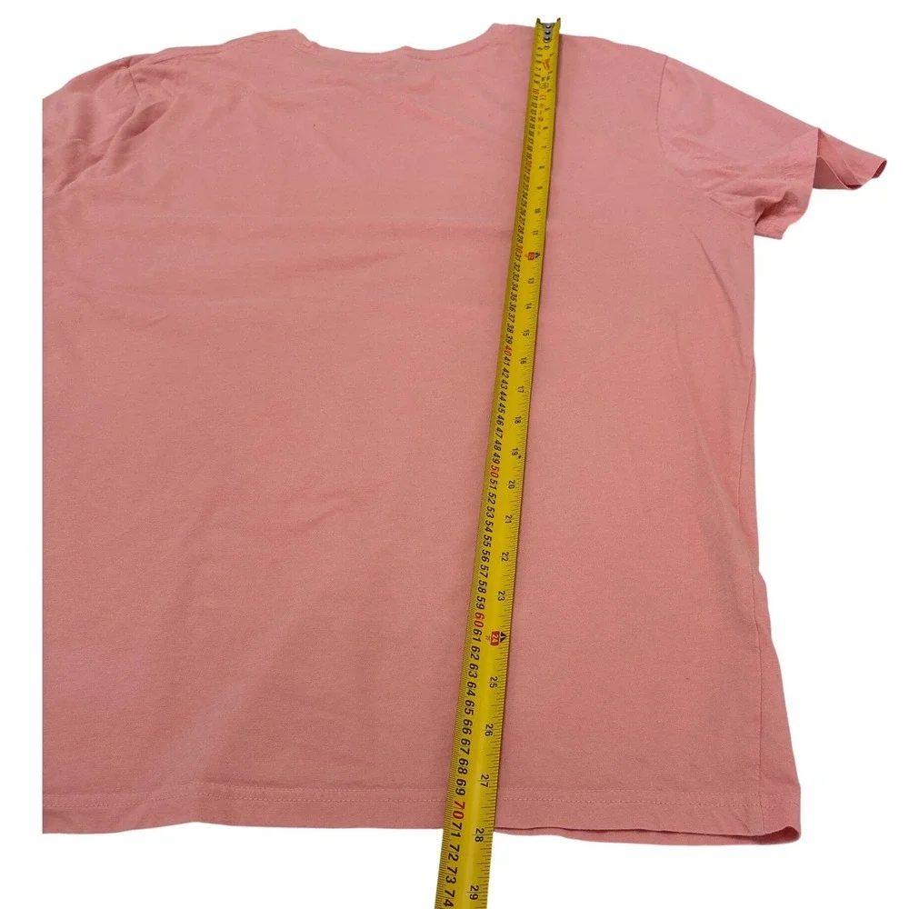 Nautica Mens XL Coral Pink Short Sleeve Cotton Pocket T-Shirt Embroidered Logo